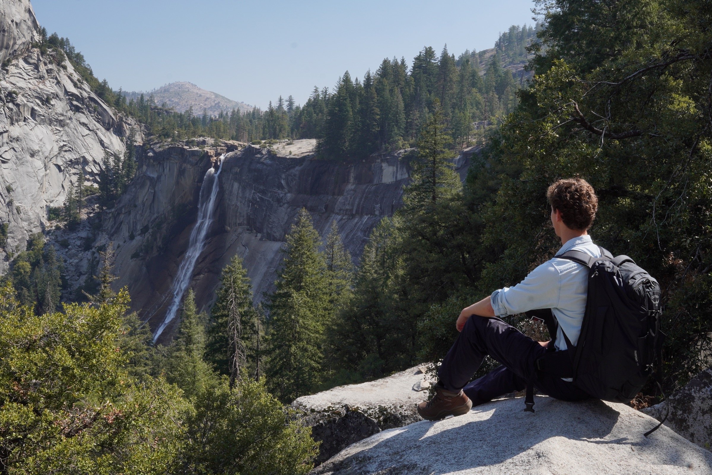 Rafael looking out over a Yosemite landscape
